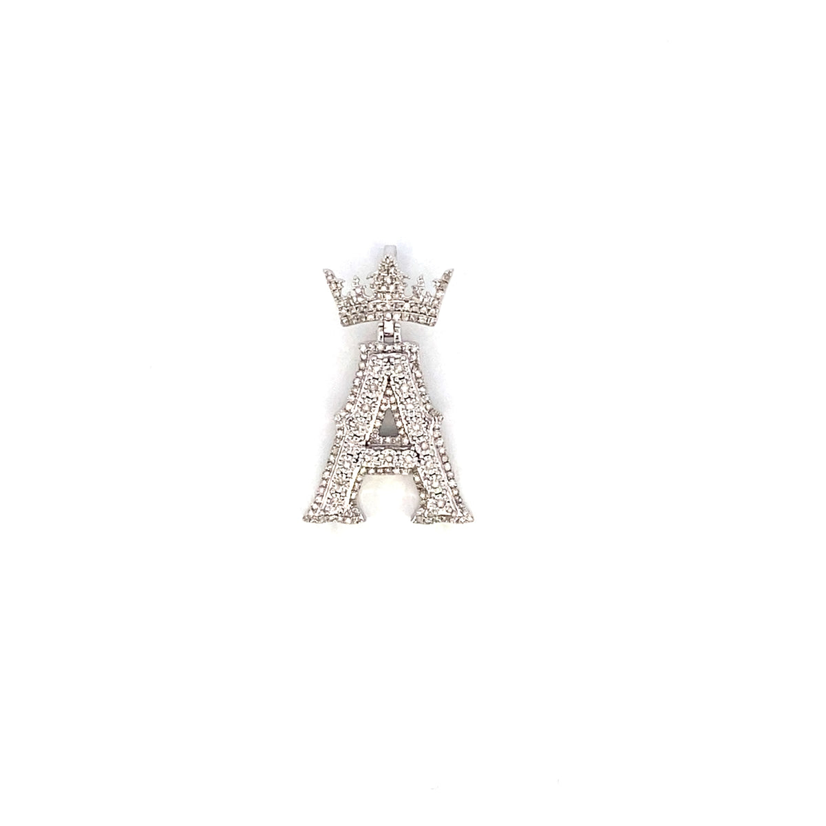 10K Gold Popular Crown Initial Diamond Pendant - additional product view 79
