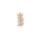 10K Gold Popular Crown Initial Diamond Pendant - additional product view 80