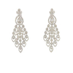 14K Gold Baguette Pear Drops Hanging Diamond Earrings - additional product view 3