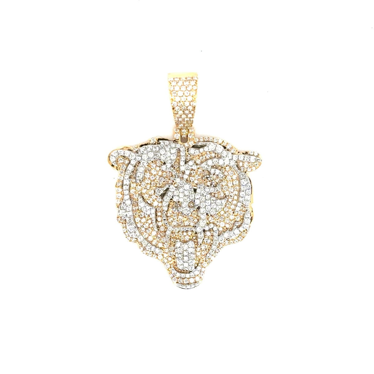 10K Gold Bear Head Custom Pendant - additional product view 2