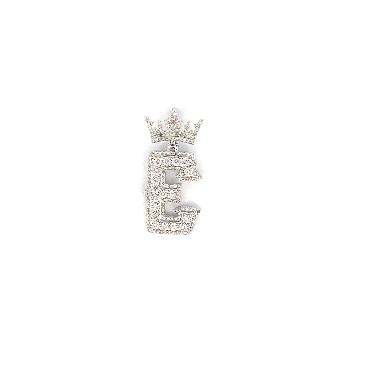 10K Gold Popular Crown Initial Diamond Pendant - additional product view 87