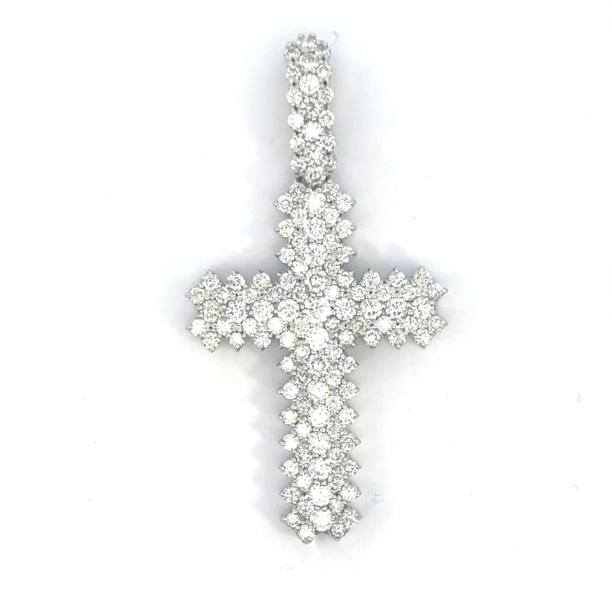 14K Gold Spiky Diamond Cross Pendant - additional product view 4