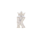 10K Gold Popular Crown Initial Diamond Pendant - additional product view 96