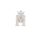 10K Gold Popular Crown Initial Diamond Pendant - additional product view 101