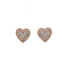 10K Gold Layered Lavish Heart Diamond Earrings - additional product view 5