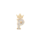 10K Gold Popular Crown Initial Diamond Pendant - additional product view 104