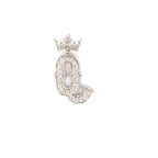 10K Gold Popular Crown Initial Diamond Pendant - additional product view 107