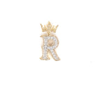10K Gold Popular Crown Initial Diamond Pendant - additional product view 108