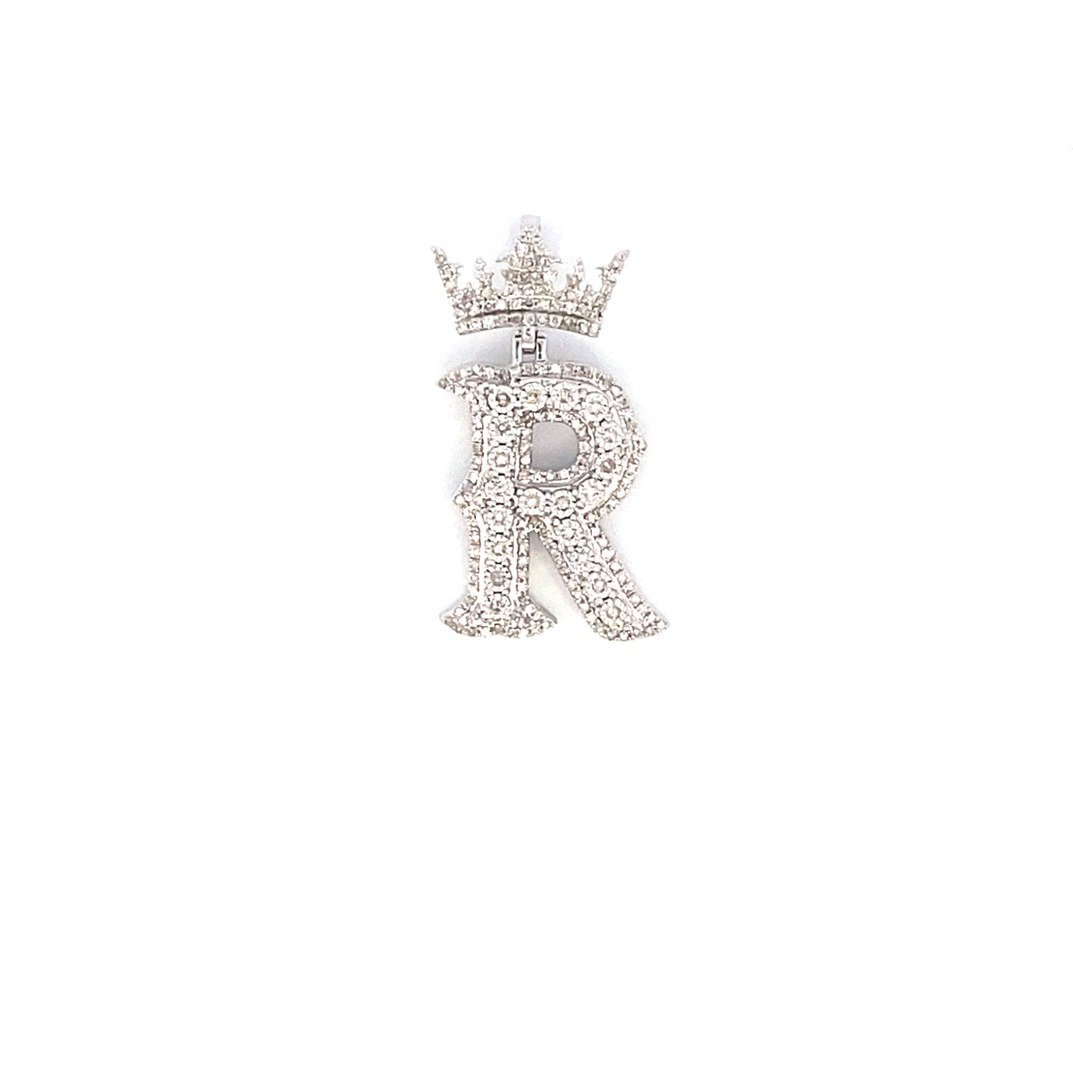 10K Gold Popular Crown Initial Diamond Pendant - additional product view 109