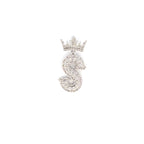10K Gold Popular Crown Initial Diamond Pendant - additional product view 111