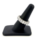 Platinum Eternity Band with Oval Diamonds Ring - additional product view 4