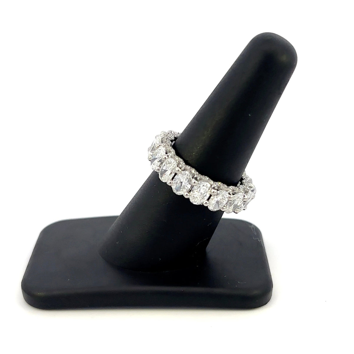 Platinum Eternity Band with Oval Diamonds Ring - additional product view 4