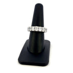 Platinum Eternity Band with Oval Diamonds Ring - additional product view 3