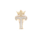 10K Gold Popular Crown Initial Diamond Pendant - additional product view 112