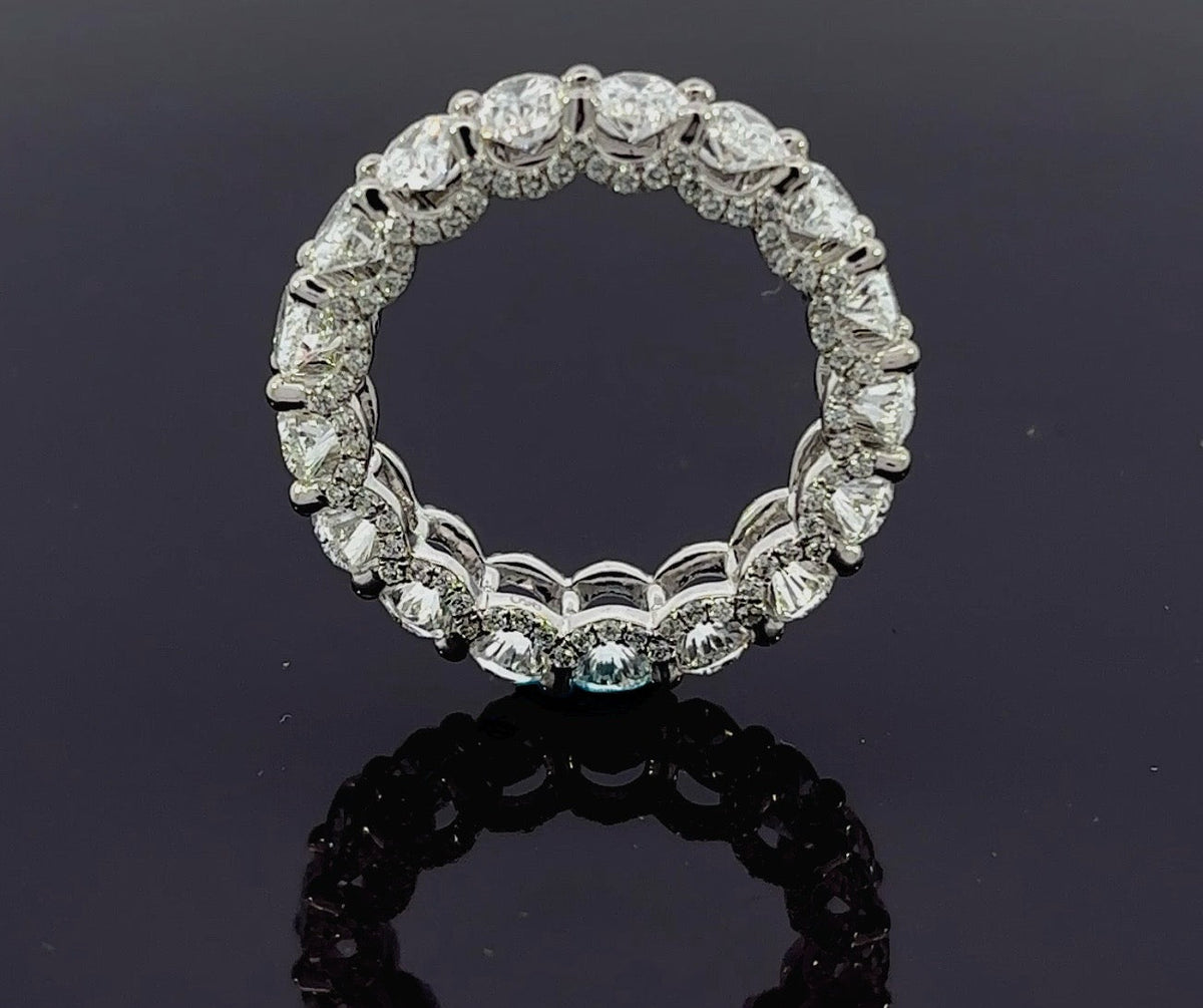 Platinum Eternity Band with Oval Diamonds Ring - additional product view 5