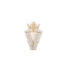 10K Gold Popular Crown Initial Diamond Pendant - additional product view 117