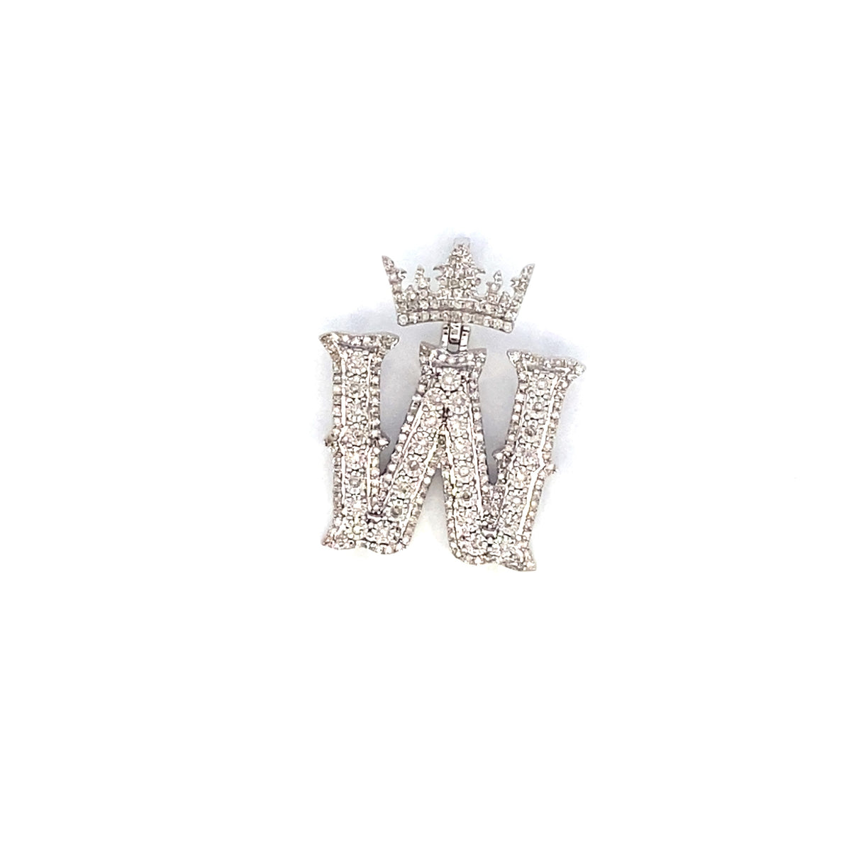10K Gold Popular Crown Initial Diamond Pendant - additional product view 119