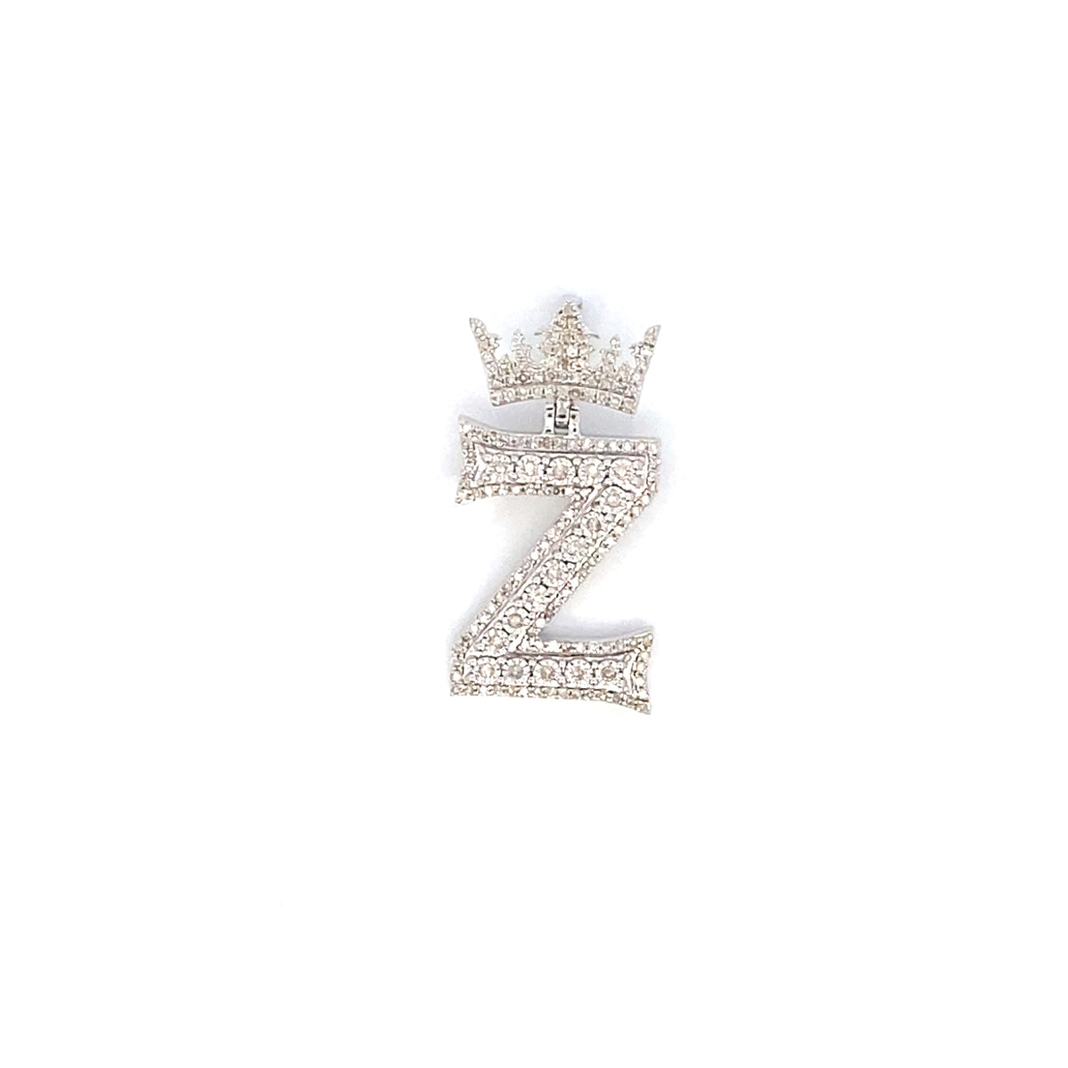10K Gold Popular Crown Initial Diamond Pendant - additional product view 58