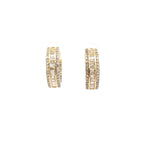 14K Gold Baguette Ladder in and Out Hoop Diamond Earrings - additional product view 10