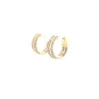 14K Gold Small Baguette Ladder in and Out Hoop Diamond Earrings - additional product view 17