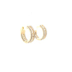 14K Gold Small Baguette Ladder in and Out Hoop Diamond Earrings - additional product view 16