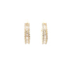 14K Gold Baguette Gap Hoop Diamond Earrings - additional product view 12