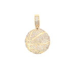 10K Gold Basketball Custom Diamond Pendant - additional product view 2
