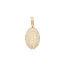 10K Gold Football Diamond Pendant - additional product view 5