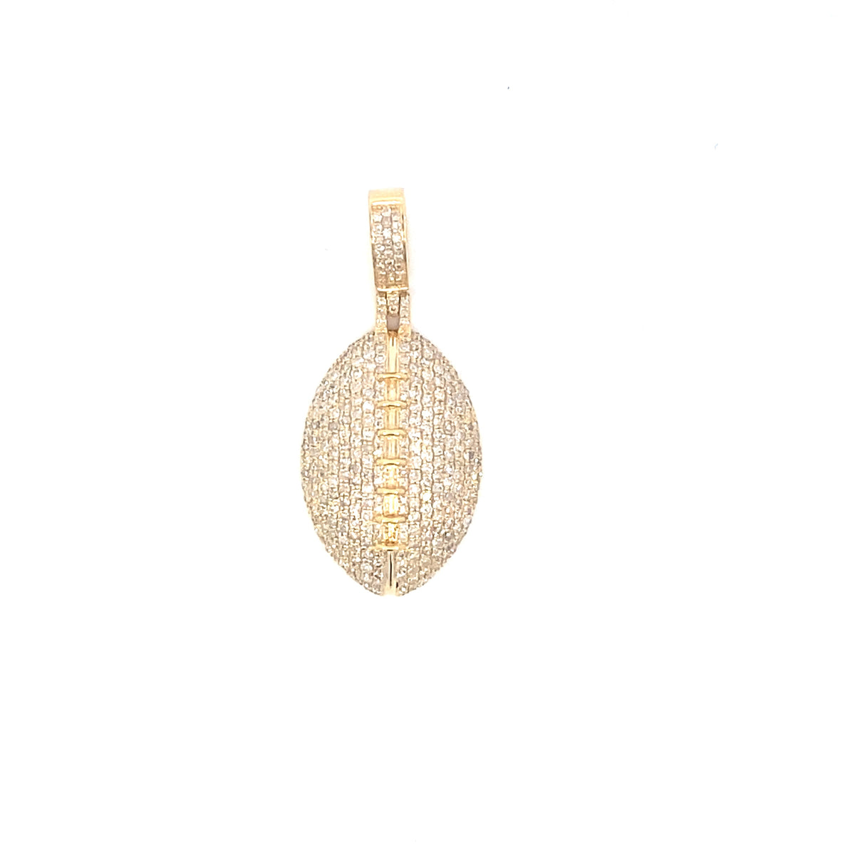 10K Gold Football Diamond Pendant - additional product view 5