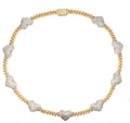 10K Gold Heart Cuban Link Diamond Chain in gold - close-up product photo