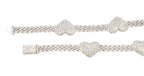 10K Gold Heart Cuban Link Diamond Chain - additional product view 5