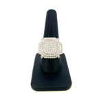 14K Gold XL Diamond Square Ring - additional product view 2