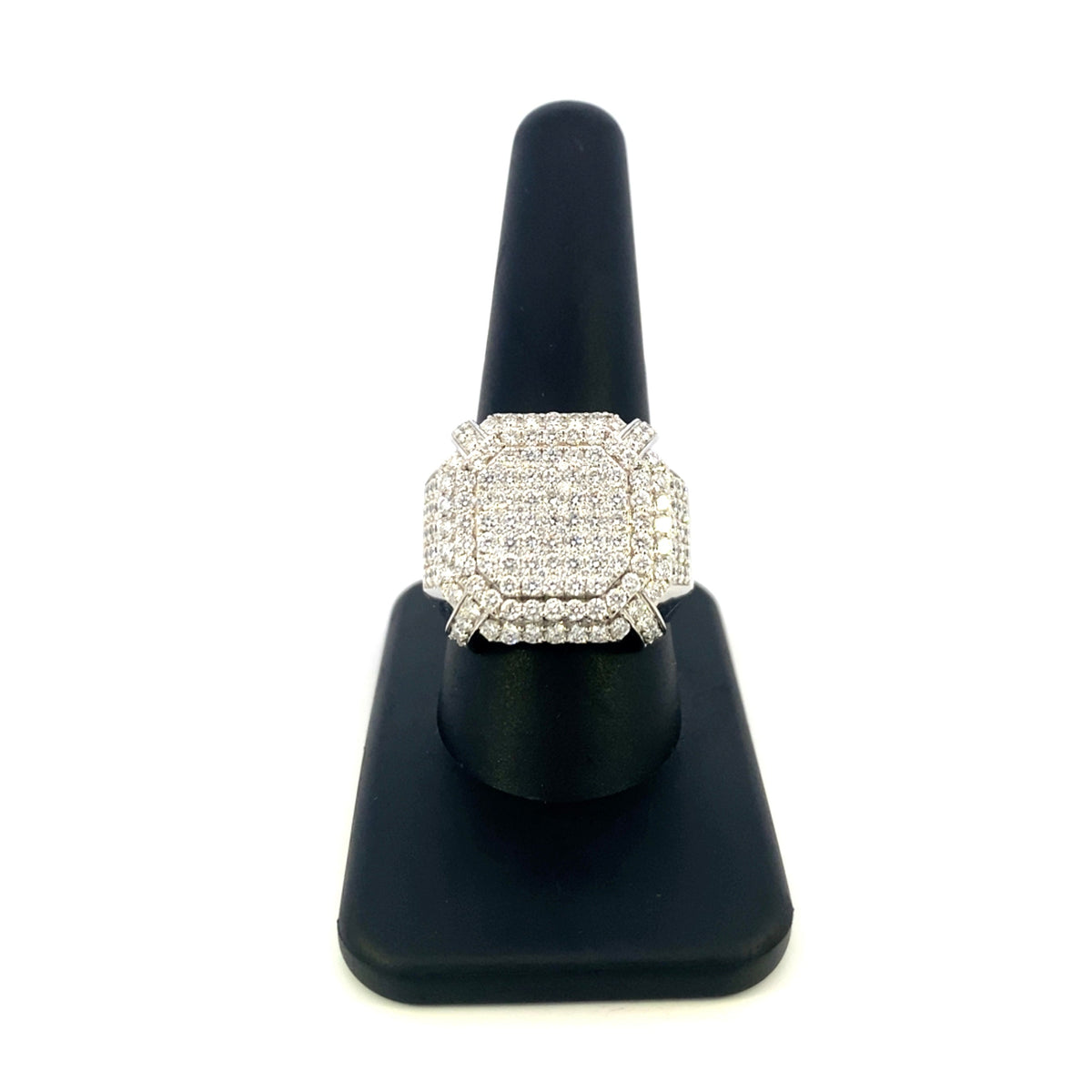 14K Gold XL Diamond Square Ring - additional product view 2