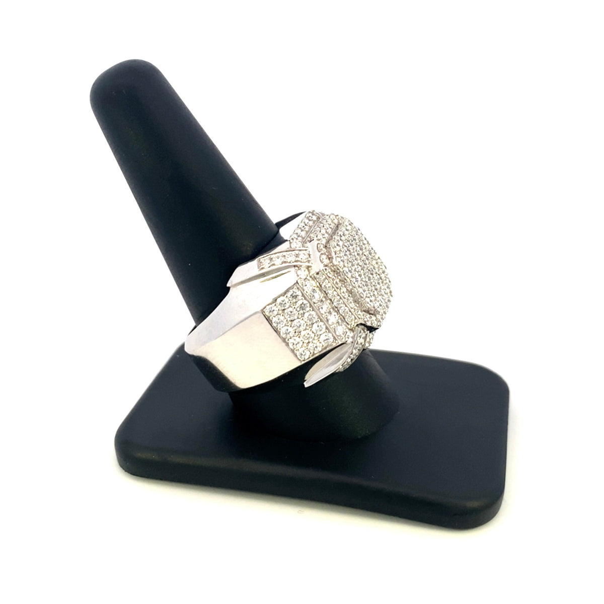 14K Gold XL Diamond Square Ring - additional product view 3