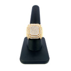 14K Gold Jumbo Chunky Box Diamond Ring - additional product view 2