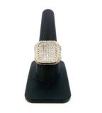 14K Gold Chunky Diamond Platter Ring - additional product view 3
