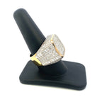14K Gold Chunky Diamond Platter Ring - additional product view 2
