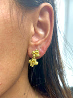 18K Gold Clover Diamond Earring - additional product view 2