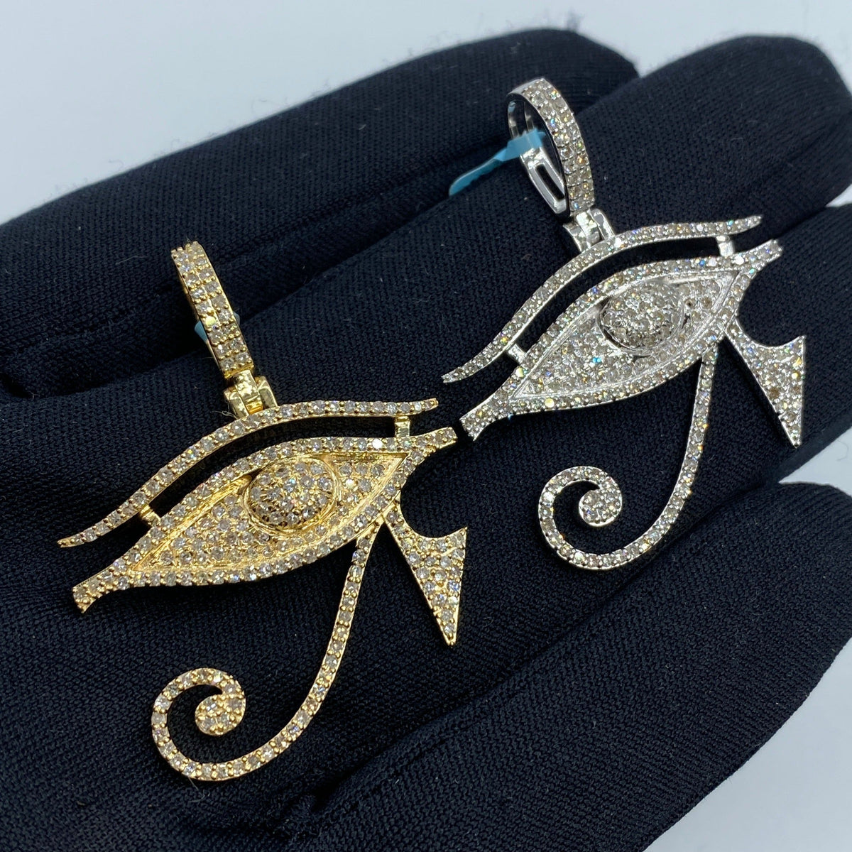 14K Gold Eygptian Eye of Horus Diamond Pendant - additional product view 5