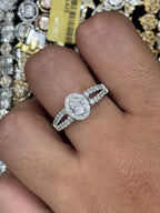 14K Gold Oval Diamond Engagement Ring - additional product view 9