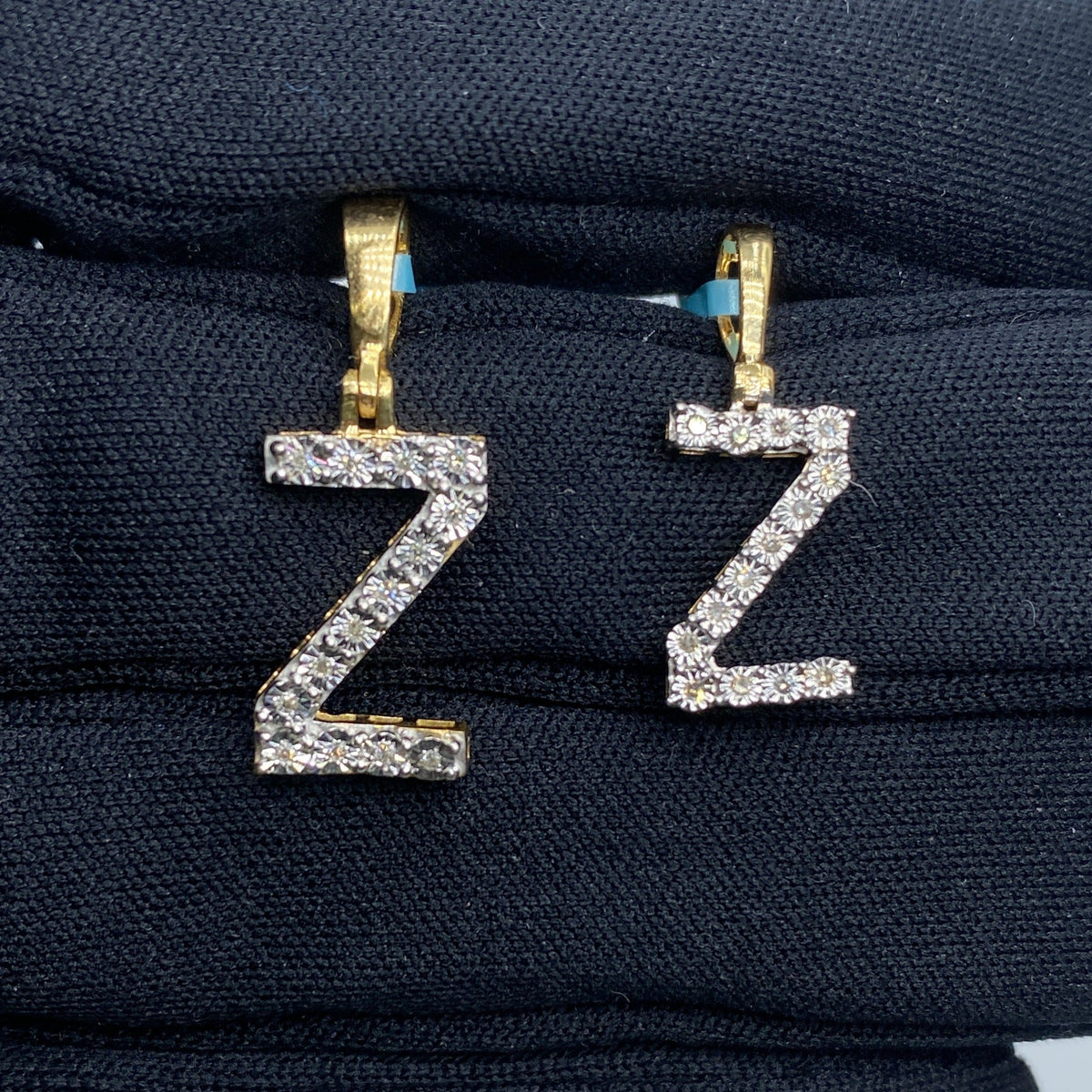Pave Initial Letter Diamond Pendants Full Collection - additional product view 27