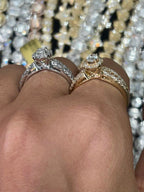 14K Gold Oval Diamond Engagement Ring - additional product view 7