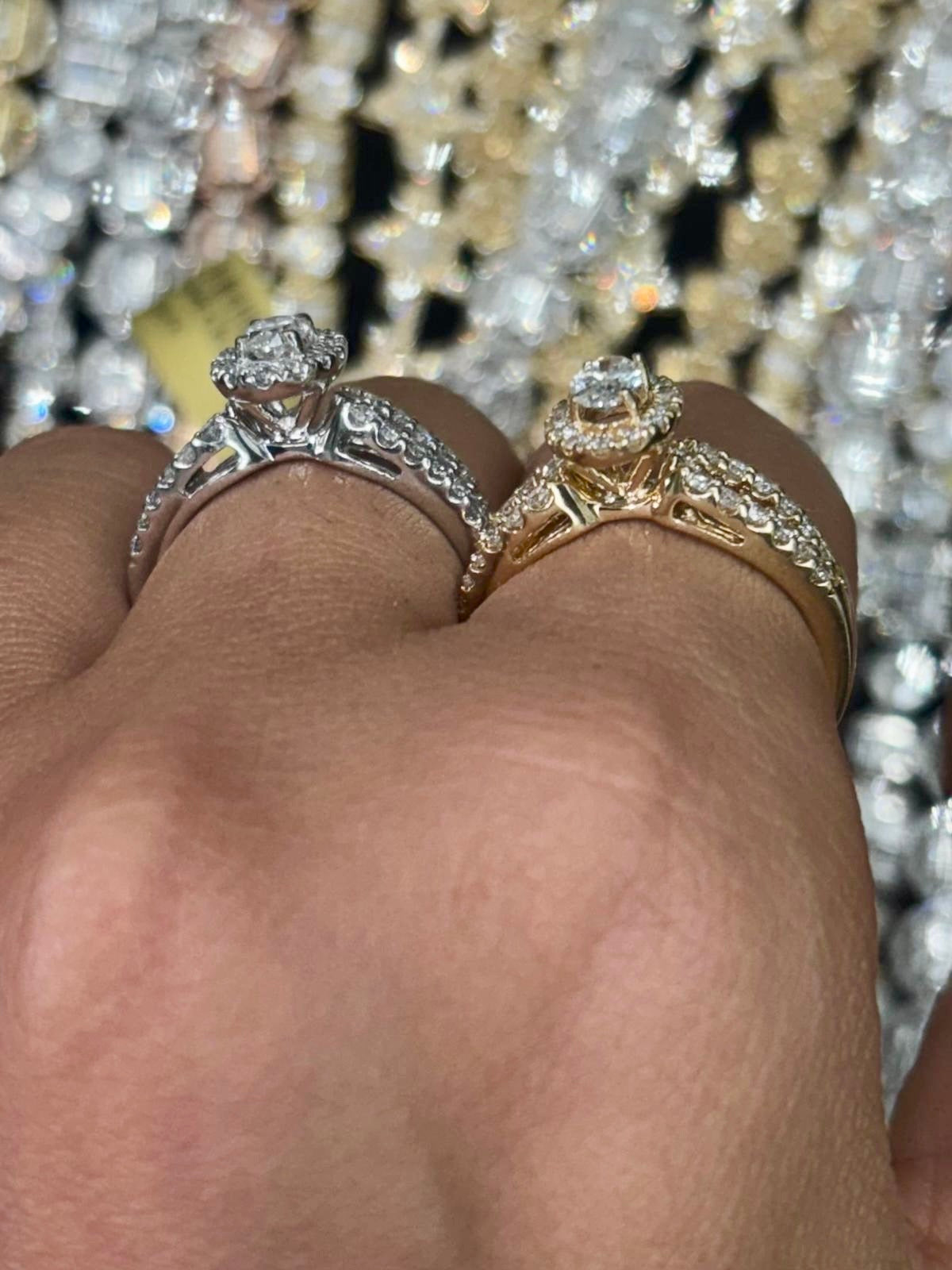 14K Gold Oval Diamond Engagement Ring - additional product view 7