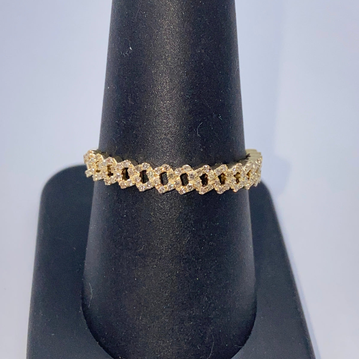 10K Gold 4M Cuban Link Diamond Ring - additional product view 7