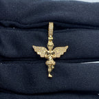 10K Gold Baby Angel Diamond Pendant 1.1 in - additional product view 2