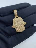 14K Gold Hamsa Diamond Pendant - additional product view 4
