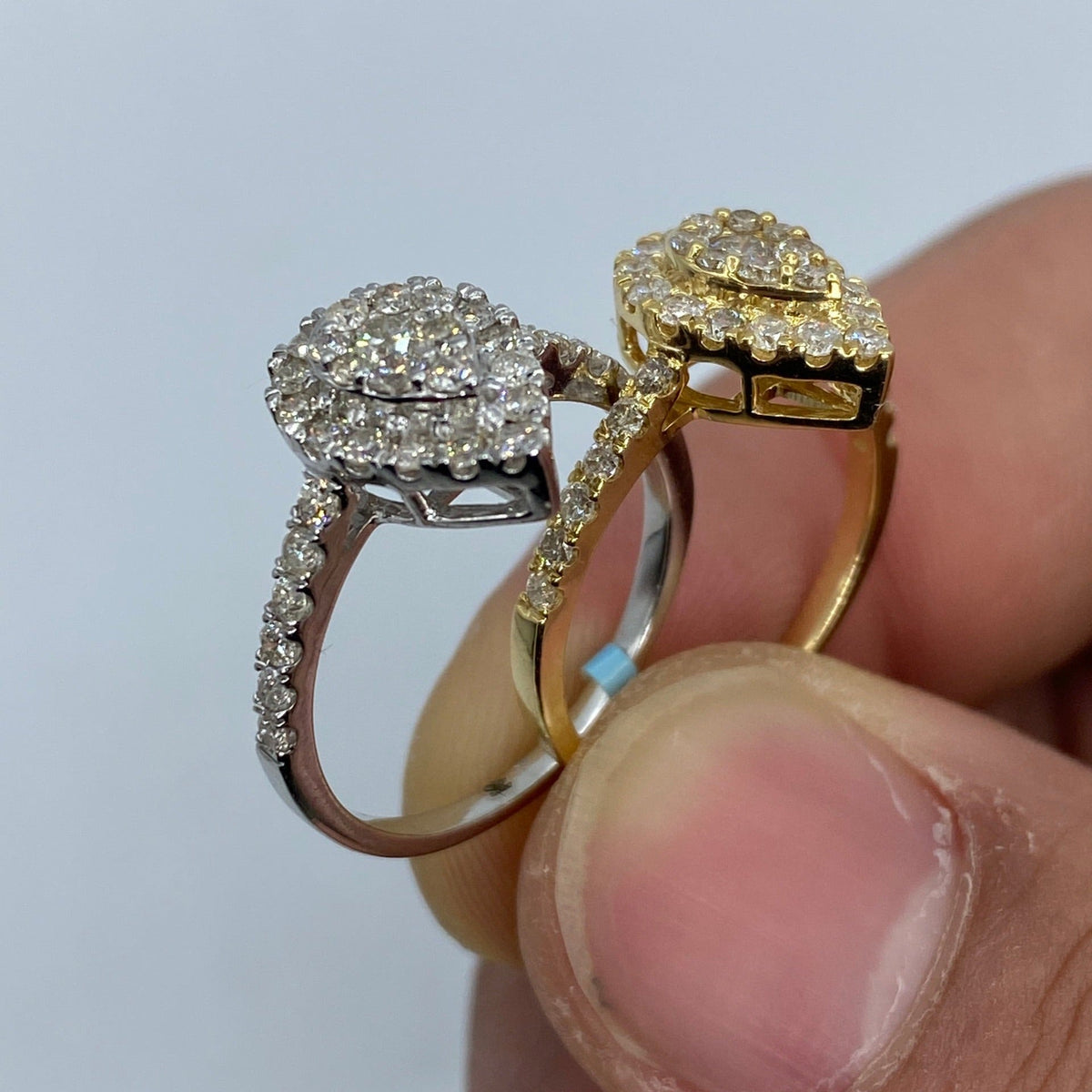 14K Gold Pear Shape Diamond Engagement Ring - additional product view 6