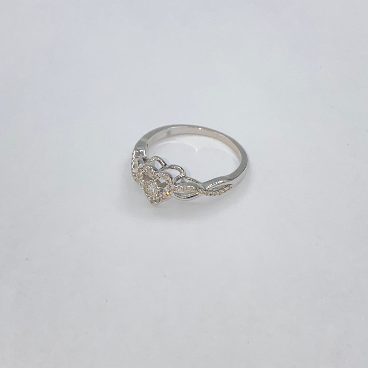 14K Gold Infinity Heart Diamond Engagement Ring - additional product view 9
