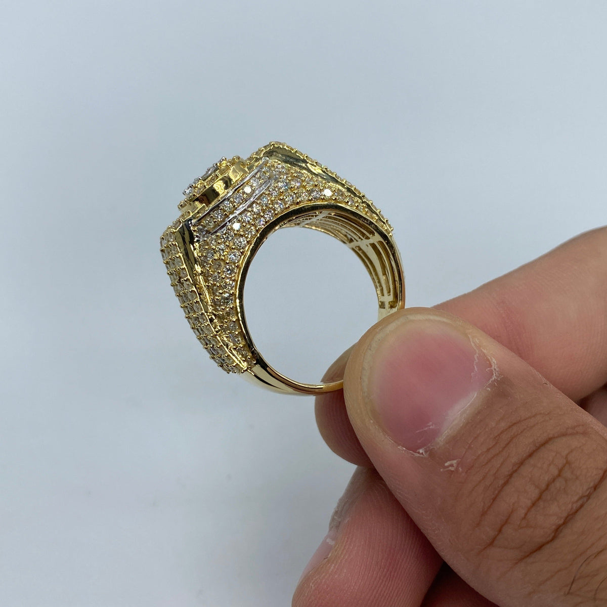 14K Gold Diamond Baguette Castle Ring - additional product view 6