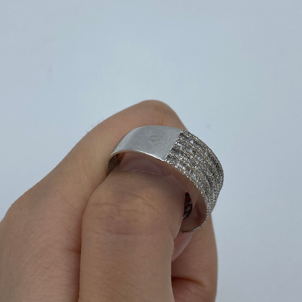 14K Gold Stacked Diamond Baguette Ring - additional product view 6